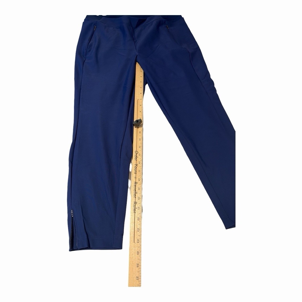 Athleta Stellar Tight Leggings Blue Ankle Zip Travel Pants Sz 18 - Picture 6 of 7